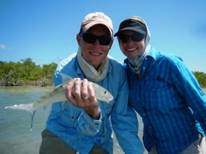 bks and renee with bonefish Belize